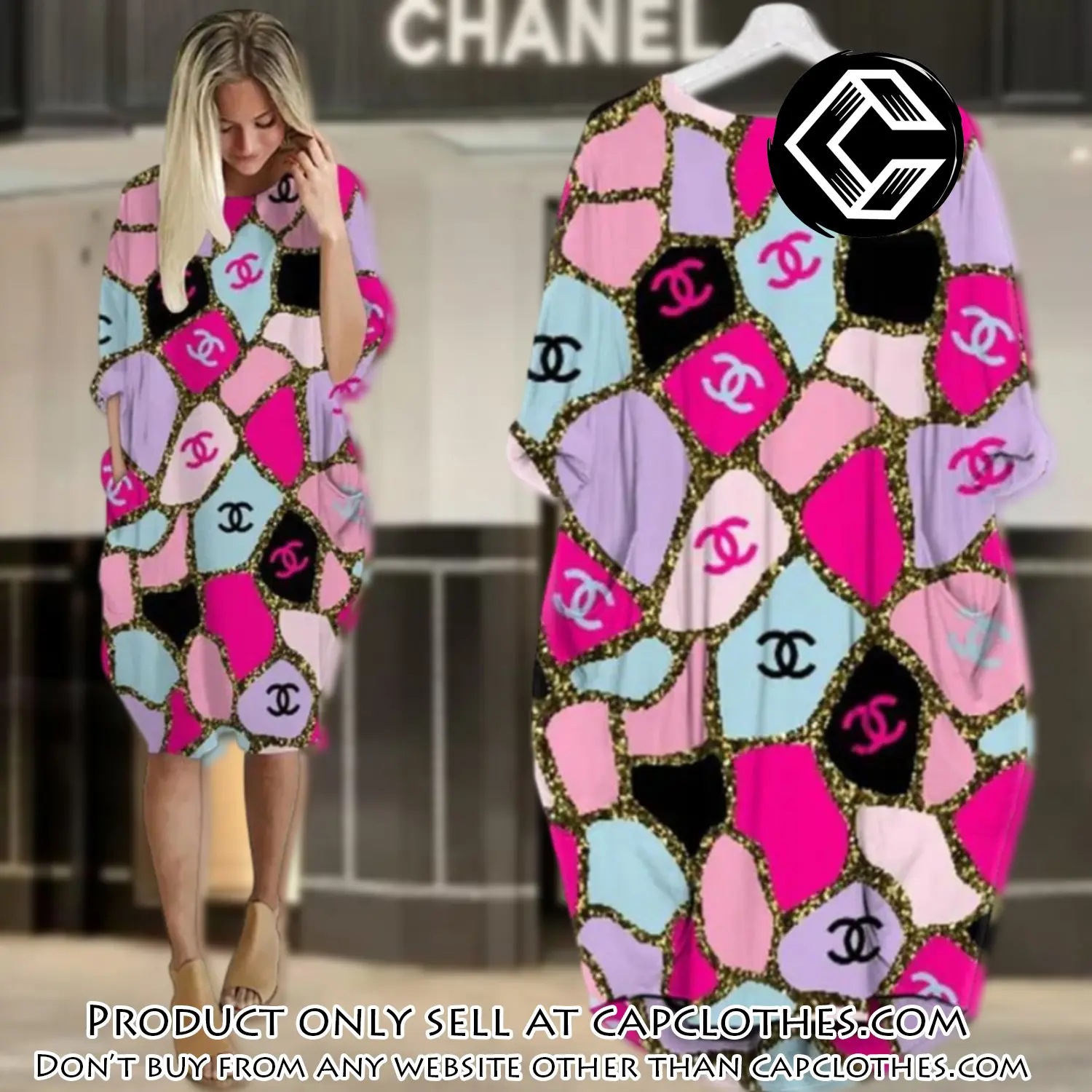 Chanel batwing pocket dress luxury brand for women pd074 cc5714282